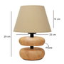 Opviq Lámpara de mesa de madera Beige